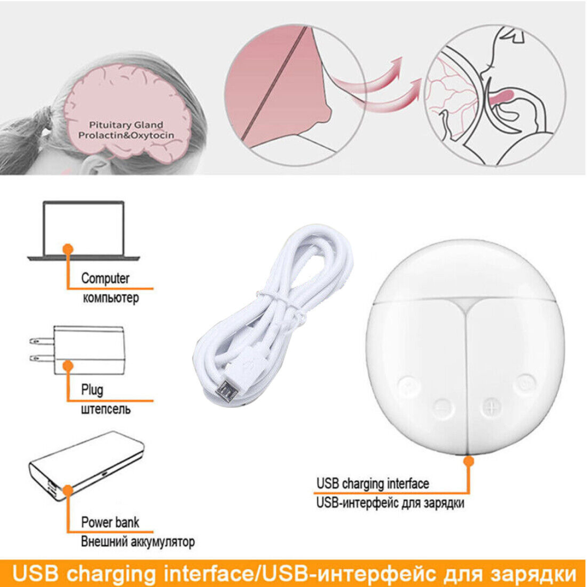 Automatic Double Electric Breast Pump with Lid & Nipple Kit – 2 Modes, 4 Suction Levels, USB Powered