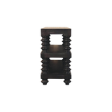 Artisan Furniture Solid Wood Spindle Shelf Console with 2 Open Slots – Hallway Console or Bookshelf, Dark Brown