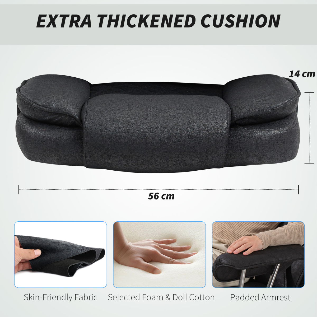 High Back Reclining Gaming Chair with Footrest & Lumbar Pillow – Leathaire Swivel Computer Chair, Black