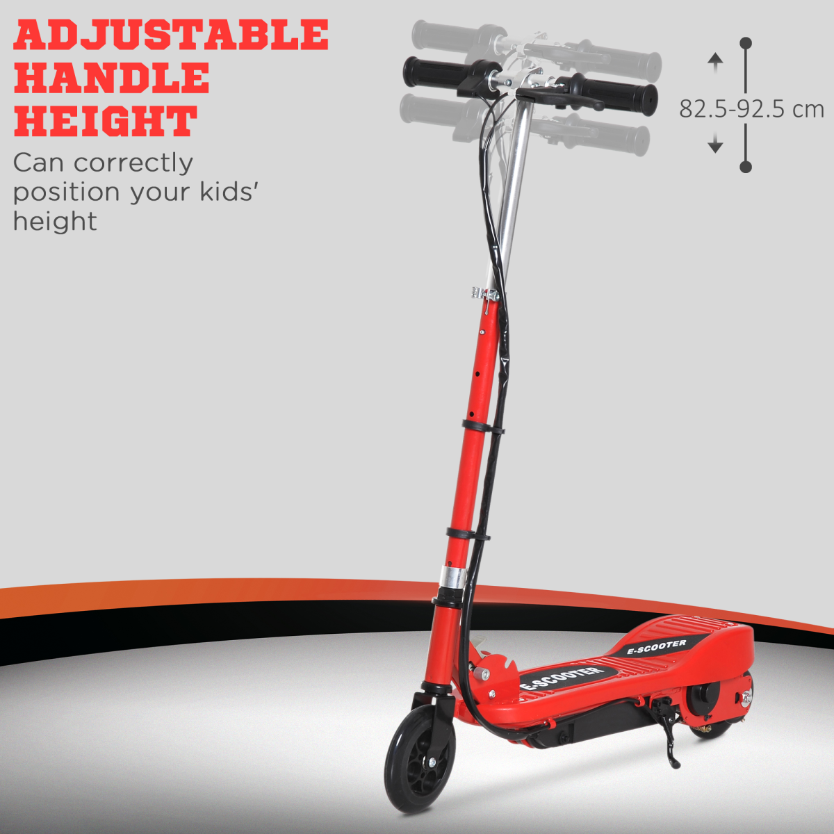 HOMCOM Folding Kids Electric Scooter with Adjustable Handle, 12km/h & Front Brake – Ride-On for Ages 7–14