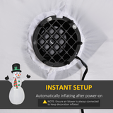HOMCOM 6.5ft Inflatable Snowman with LED Lights, Mittens, Hat & Scarf – Outdoor Christmas Garden Decor