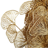 Golden Leaves Flower Arrangement Decoration, Pack of 6 – 65cm Wired Gold-Dipped Stems