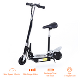 HOMCOM 120W Foldable Electric Scooter with Adjustable Seat, Hand Brake & Kickstand – Kids Ride-On for Ages 7–12