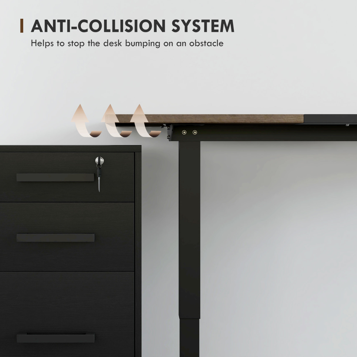 Vinsetto Electric Height Adjustable Standing Desk with 4 Memory Presets – Sit-Stand Home Office Desk, Black
