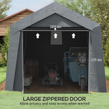 Outsunny 3x3m Heavy Duty Garden Storage Shed with PE Panels & Galvanised Steel Frame – Waterproof, Dark Grey
