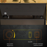 HOMCOM 2000W LED Flame Electric Fireplace with Coal Burning Effect – Freestanding Heater, Golden