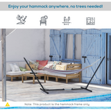 Outsunny 12ft (3.8m) Adjustable Heavy-Duty Metal Hammock Stand – Universal Fit for Garden & Camping
