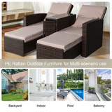 Outsunny rattan sun lounger styled on a patio