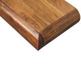 Artisan Furniture Solis Solid Mango Wood Wall-Mounted Console with Drawers – Rounded Floating Design, Amber Oak