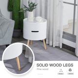HOMCOM 3-Part Side Table with Detachable Top and Storage – Coffee Table, End Table & Nightstand, White