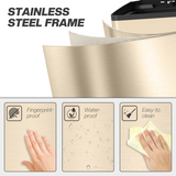 Dual Kitchen Pedal Bin with 2 x 20L Removable Buckets – Stainless Steel Recycling Bin, Gold Tone