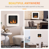 HOMCOM Wall Mounted Bioethanol Fireplace with 1L Tank – 2.5 Hour Burn Time, No Chimney Needed