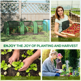 Outsunny Tunnel Greenhouse with Steel Frame, Plastic Cover & Zipped Roll-Up Doors – Garden Grow House