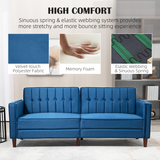 HOMCOM sofa bed eucalyptus wood frame detail