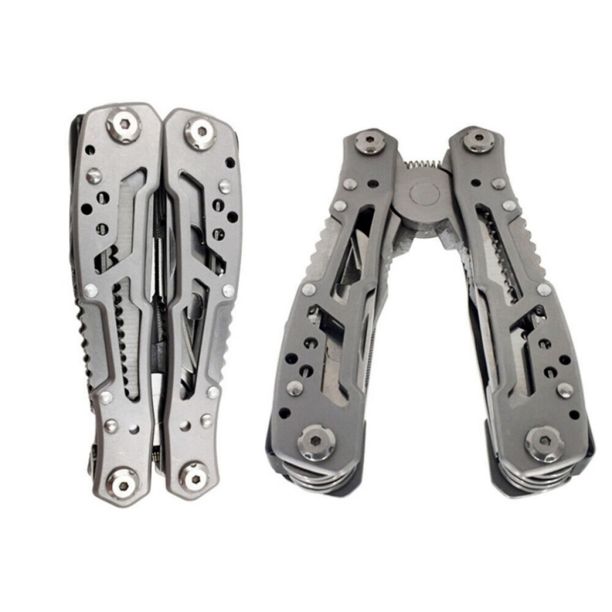 Stainless Steel Multi-Tool Folding Pocket Pliers with Saw, Knife & Bottle Opener – Outdoor Camping Tool, Black