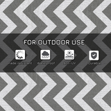 Outsunny Outdoor Rug, 1.2 x 1.8m Patio Floor Mat, Grey & White