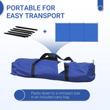 Outsunny Camping Windbreak 4.5m x 1.5m with Steel Poles & Carry Bag – Portable Beach & Garden Privacy Screen