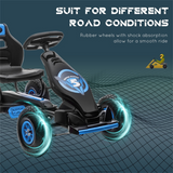 Kids Pedal Go-Kart with 3-Position Adjustable Seat, Suspension & Handbrake – Outdoor Ride-On for Ages 5-12