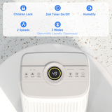 HOMCOM 12L/Day Compact Dehumidifier with Humidity Indicator Light – Fight Damp & Condensation in Small Rooms