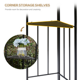 Outsunny 3x3m Outdoor Gazebo Tent with Net Curtains, Two-Tier Roof & Powder-Coated Steel Frame – Garden Shade