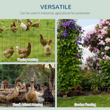 PAWHUT PVC Coated Chicken Wire Mesh Fence, 61cm x 10m – Foldable Rust-Resistant Garden and Poultry Fencing, Green