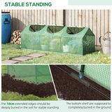 Outsunny Mini Greenhouse with 3 Zipped Roll-Up Windows and PE Cover – Small Plant Grow House for Outdoor Use