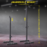 HOMCOM Adjustable Barbell Squat Stand with 12 Height Levels & Non-Slip Feet – Home Gym Weight Rack, 150kg Capacity