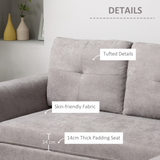 HOMCOM L-Shaped Sofa Bed fabric texture close-up