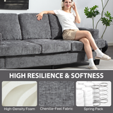 HOMCOM Grey Sofa removable back cushion detail