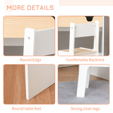 Two-Piece Kids Desk and Chair Set with Drawer and Shelf – MDF Children's Study Table with Storage for Ages 3–6