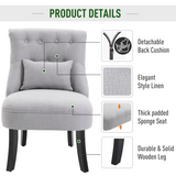 HOMCOM Retro Accent Chair side view