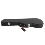 High Grade Electric Guitar Hard Case with Plush Lining and Chrome Latches – Microgroove Finish, Black