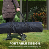 Outsunny 3.25m Pop-Up Gazebo with Net Curtains & Drainage Holes – Folding Party Tent, Dark Grey