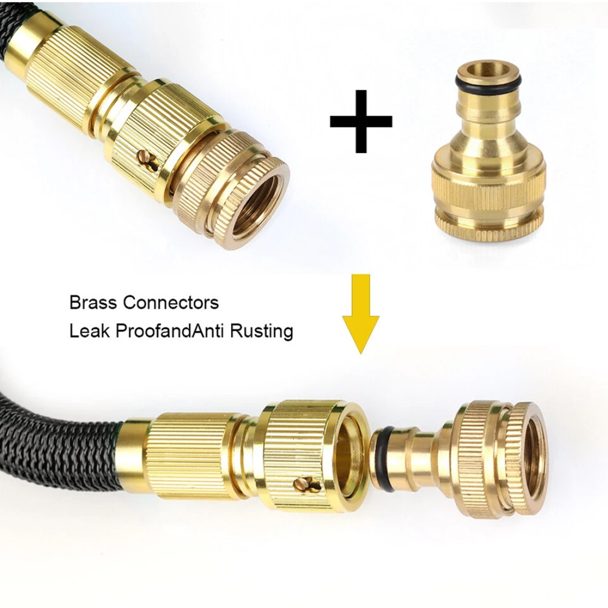 Expandable Garden Hose Pipe, 75ft (22.5m) with 8-Pattern Spray Gun – Flexible Garden Watering Hose