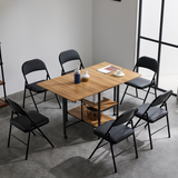 Set of 4 Foldable Steel & PVC Chairs with Padded Seat and Backrest – 150kg Capacity, Black