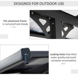 Outsunny Wall-Mounted Aluminium Pergola with Polycarbonate Roof, 4.35 x 3m – Patio Shelter