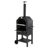 Outdoor Wood-Fired Pizza Oven Kit with Pizza Stone, Peel & Grill Rack – Portable Garden & Camping Pizza Oven