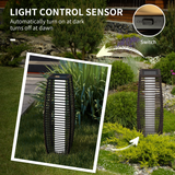 Outsunny Solar Rattan Floor Lamp with Auto On/Off LED & IP44 Water Resistance – Warm White Garden Light, Brown