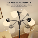HOMCOM Arc Tree Floor Lamp, 3 Colour Temps – Black