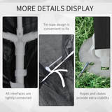 Outsunny 4 x 3m Waterproof Party Tent Gazebo with Zipped Mesh Curtains – Metal Frame, Garden Events