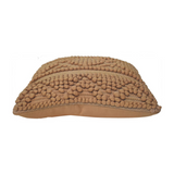 Artisan Furniture Nola Cushion Set of 2 – Woven Patterned Scatter Cushions with Plump Filling, Coffee
