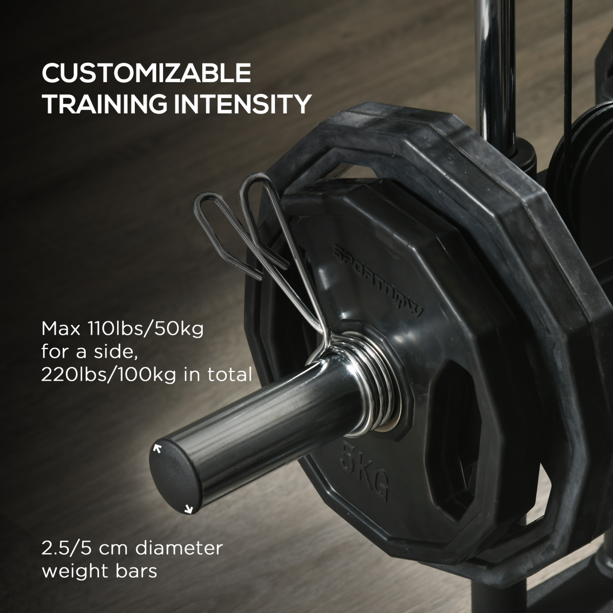 SPORTNOW Home Gym Machine with 15 Adjustable Positions, Dual Pulleys and Pull-Up Station – Workout Station