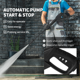 Outsunny 2200W Power Washer with 170 Bar Pressure, Adjustable Nozzle and Hose Reel – Snow Foam Bottle Included