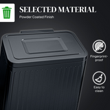 HOMCOM 2 x 20L Double Pedal Bin with Soft-Close Lid and Removable Inner Buckets – Kitchen Rubbish Bin, Black