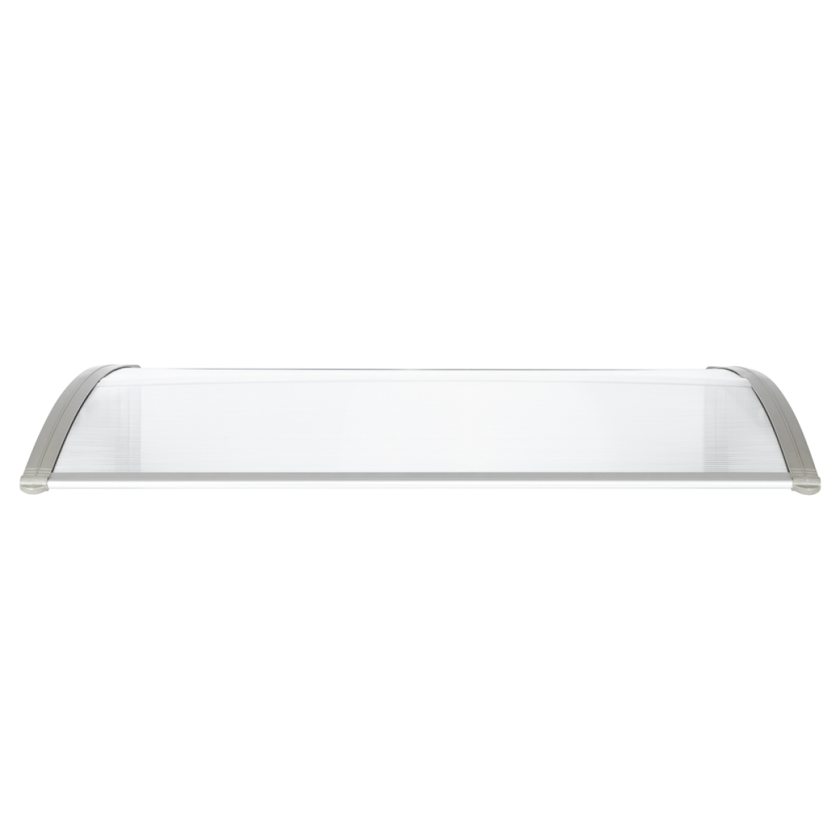 Door and Window Rain Cover Eaves Canopy, 120 x 80cm – Polycarbonate Hollow Sheet, ABS Brackets, White and Grey