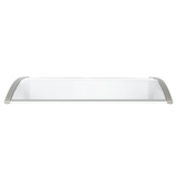 Door and Window Rain Cover Eaves Canopy, 120 x 80cm – Polycarbonate Hollow Sheet, ABS Brackets, White and Grey