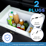 Outsunny 50L Portable Car Fridge Freezer, 12V/24V DC and 110/240V AC – Camping & Driving Compressor Cooler