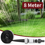 Vinsani 8M Garden Sprinkler Hose with Fixing Straps & On/Off Valve – Outdoor Water Spray for Kids and Pets