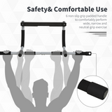 HOMCOM Doorway Pull Up Bar with Padded Handles, No-Screw Fit – Home Gym Chin Up, Push Up & Sit Up Bar