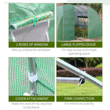 Outsunny 4 x 3m Walk-In Polytunnel Greenhouse with Galvanised Steel Frame & Door – Garden Growing